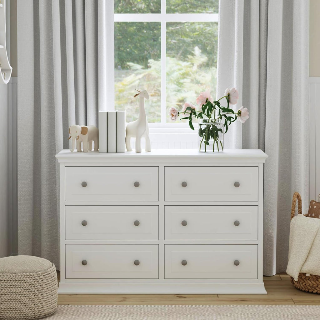6-Drawer Double Dresser in White