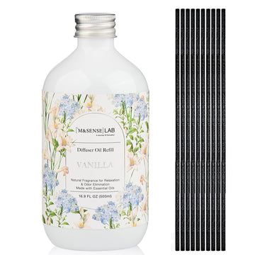 Reed Diffuser Set, Vanilla, 17oz Natural Essential Oil