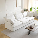 Modern Modular Cloud Sectional Couch, 3 Seat Comfy Convertible Sectional Sofas Couches, Cushion Covers Removable, Two Corners and One Middle Sofa for Living Room (White) A124-B0CSZ1QB3M