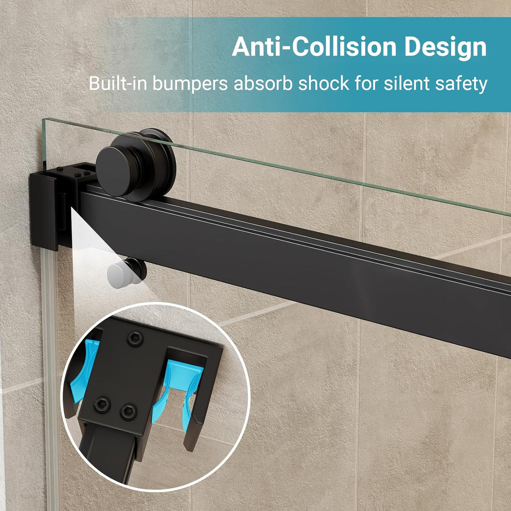 56"-60" W x 76" H Double Sliding Shower Door