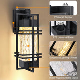Dusk to Dawn Outdoor Front Porch Light Fixtures Wall Mount,2 Pack Sensor Exterior Lighting Fixtures for House