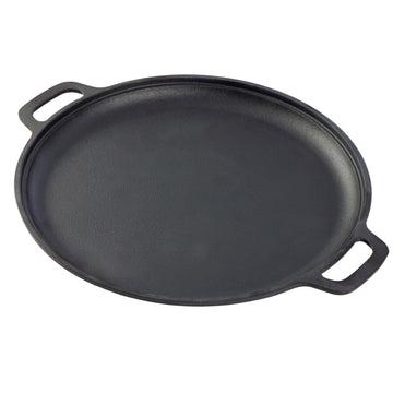 Cast Iron Pizza Pan with Dual Handles, 12 Inch