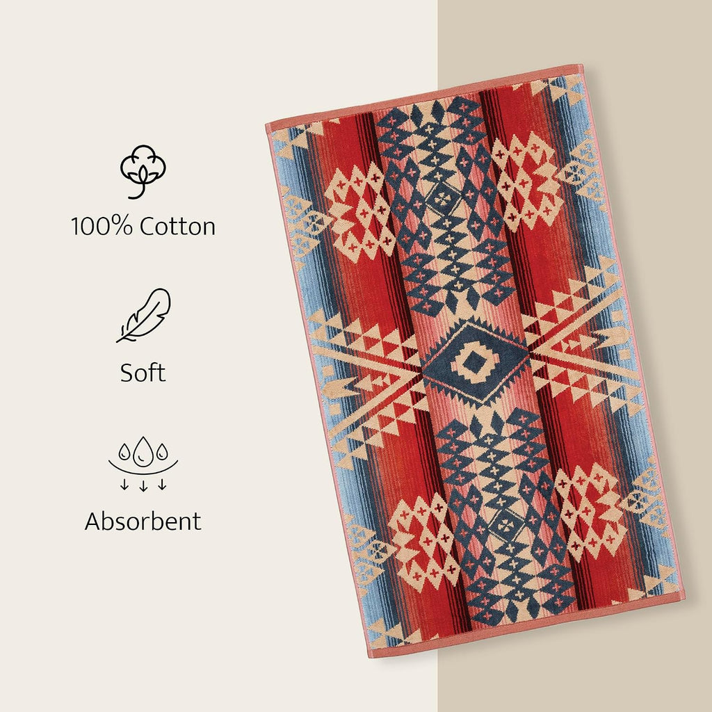 3 Piece Bath Towel Set, Bath, Hand, and Washcloth | Soft, Absorbent, Quick Dry, Fade Resistant, Canyonlands Desert Sky