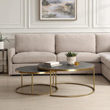 50080 Aragon - Coffee Table (Set of 2)-17.5 Inches Tall and 40 Inches Wide