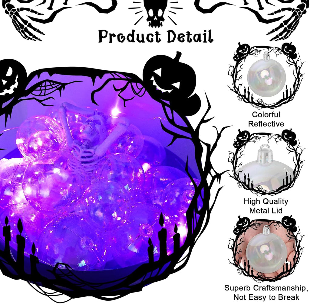 Iridescent Ornaments Balls for DIY Halloween Bubble Cauldrons - Set of 50