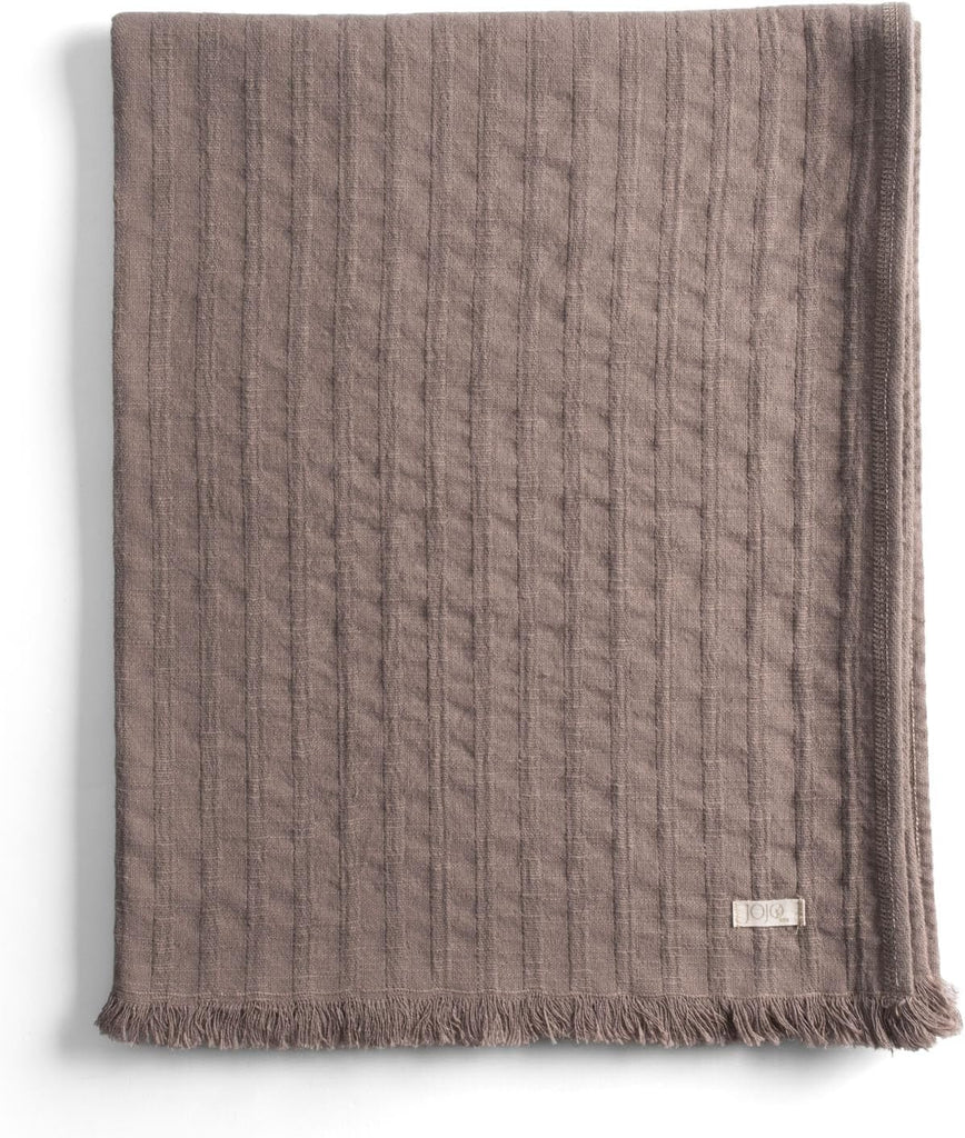 Frig Waffle Throw Blanket with Tassels - 50x66 Inch - 100% Turkish Cotton Tencel Breathable Blend Lightweight Blanket
