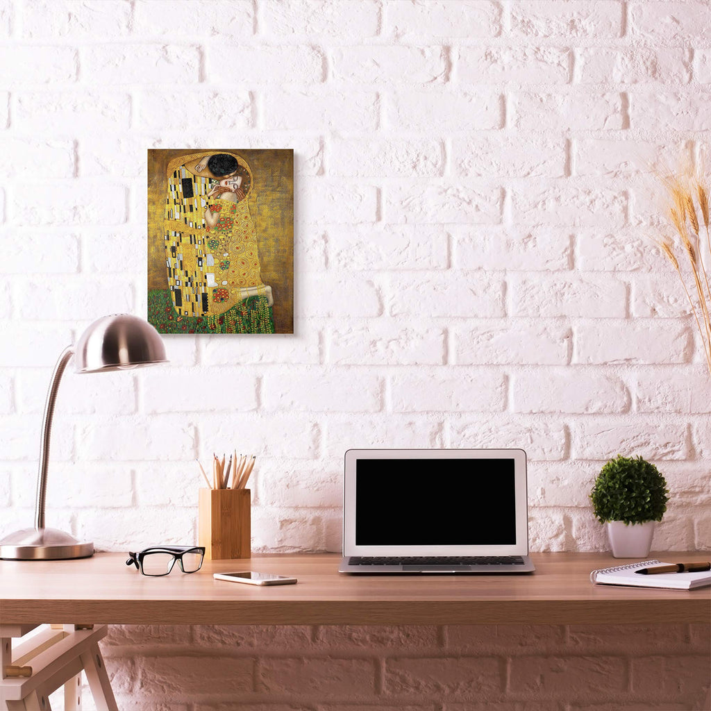 Klimt Love Geometric Classical, 16 x 20 Inch Canvas Wall Art