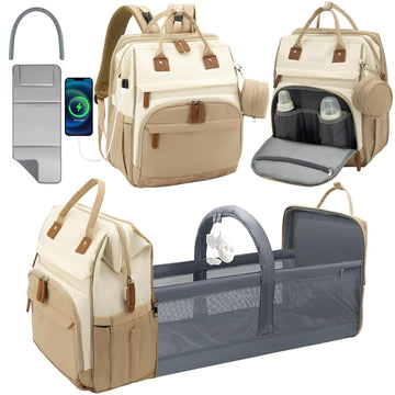 Large Diaper Bag Backpack Khaki