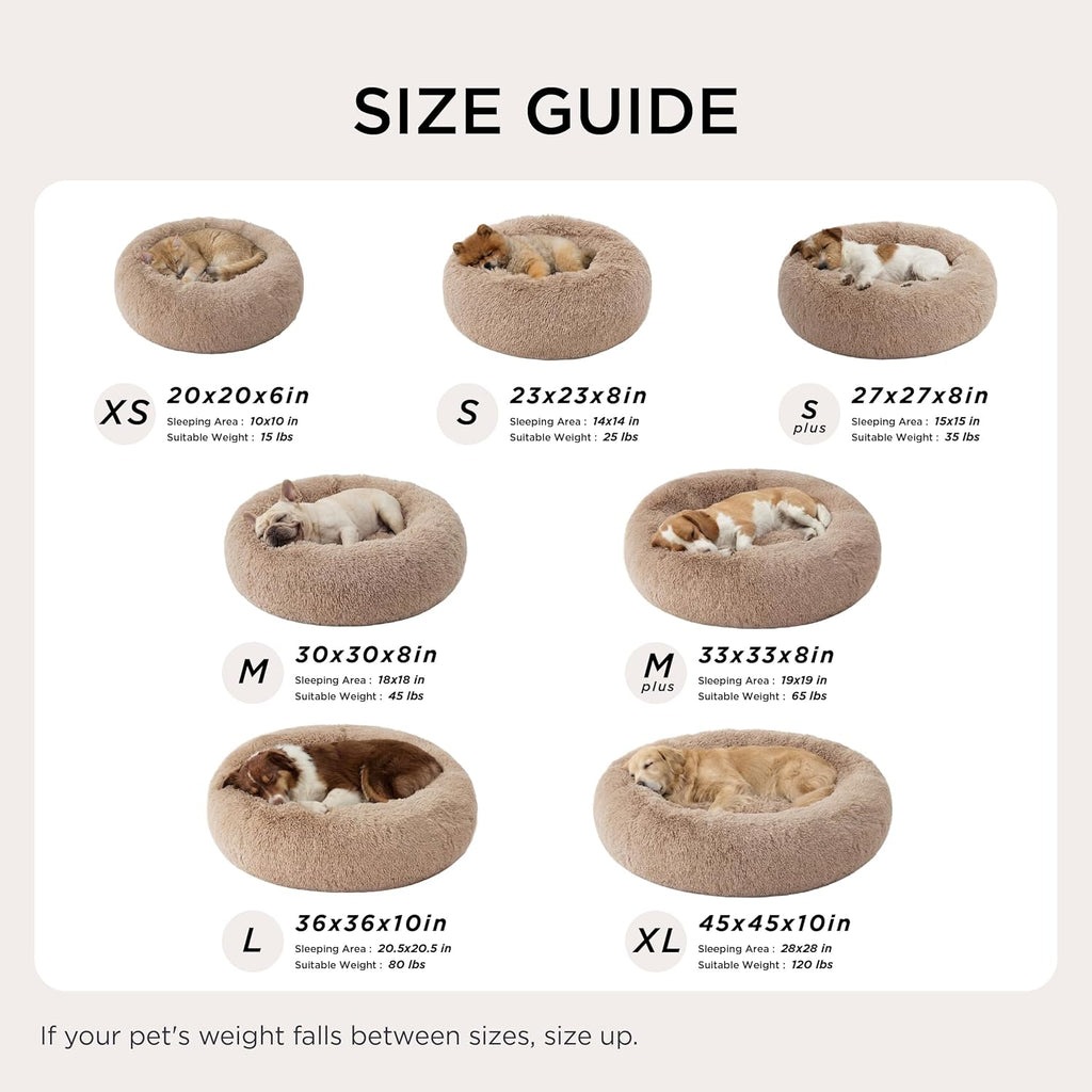 Calming Dog Beds Large Sized Dog - Donut Washable Large Pet Bed