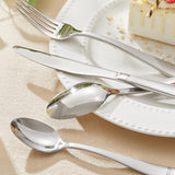 Silverware Set, 65-Piece Flatware Set for 12, 18/10 Stainless Steel Cutlery Set with Bead Edge, Utensil