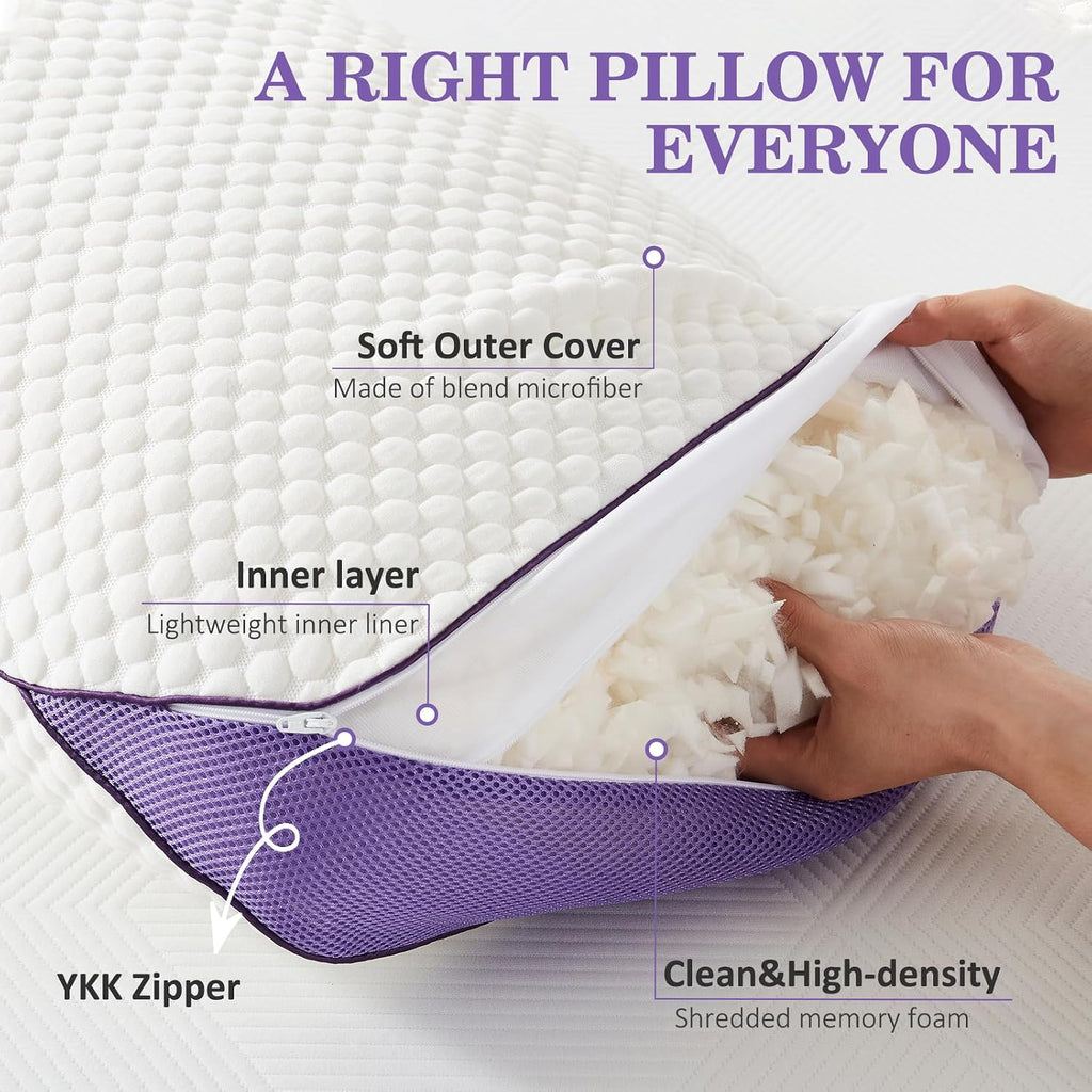 Cooling Adjustable Shredded Memory Foam Body Pillow, 20x52, 1 Pack | Adjustable fill and a cooling washable cover