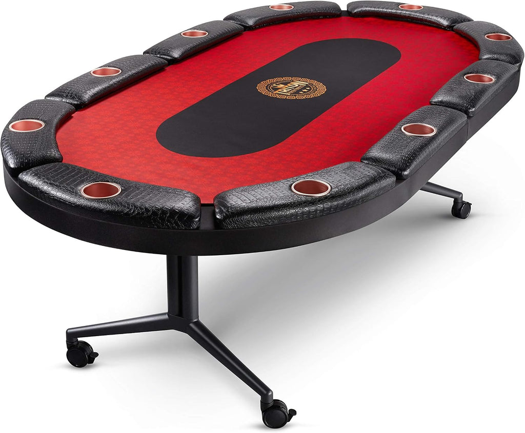 Triton Premium Foldable Poker Table - Poker Table for 10 Players Long-Lasting, Luxurious Vegas Style Casino
