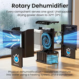Dehumidifier, Dehumidifier for Basement with Drain Hose/Humidity Display/85 OZ Water Tank/Auto Shut Off/Washable