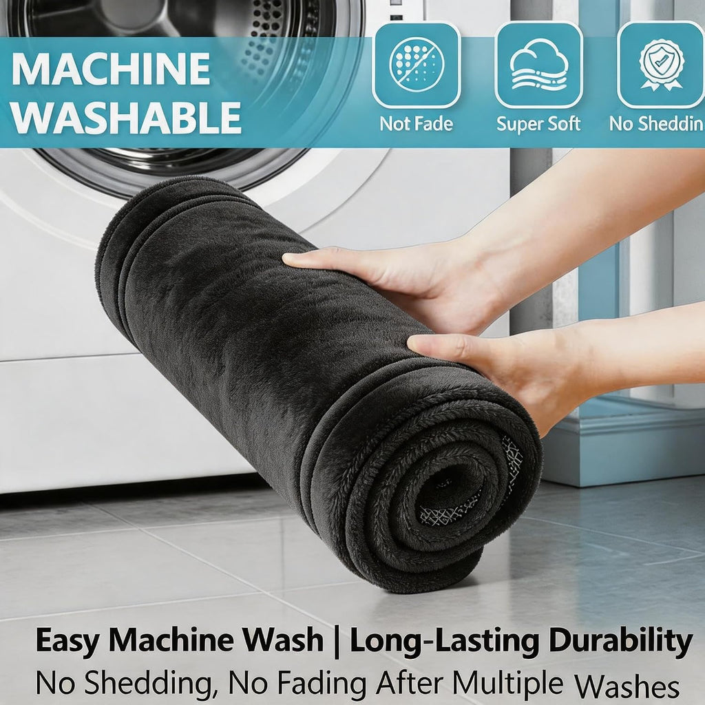 Bathroom Rugs Set 3 Piece Memory Foam Bath Mats Non-Slip Bath Rug Set ,Washable Bathroom Mats,Absorbent Shaggy Rug