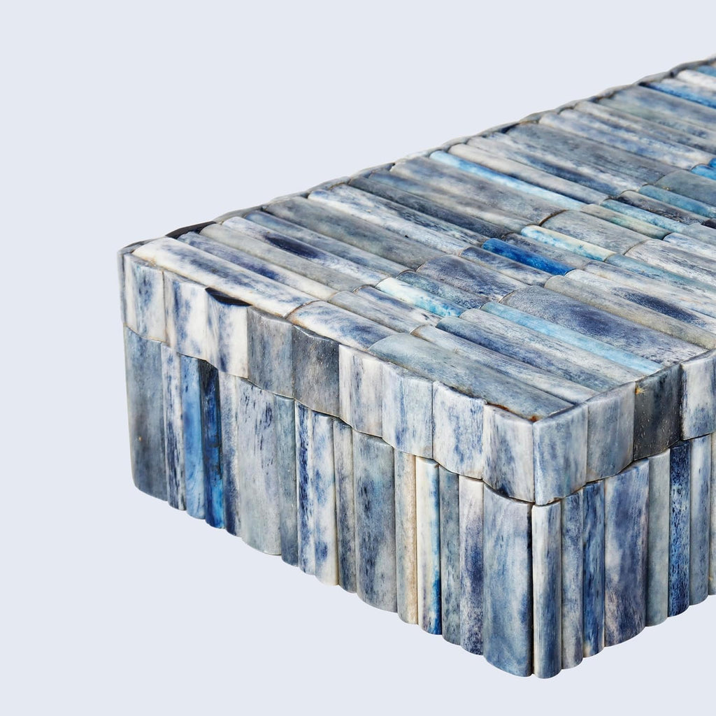 Decorative Storage Box 10x6 - Remote Organizer Box with Lid, Modern Decorative Keepsake Box, Boho Shelf Décor