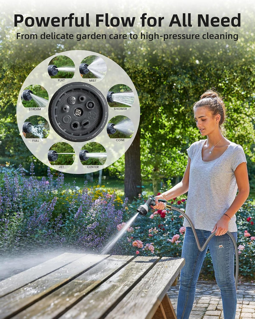 Retractable Garden Hose Reel 1/2 Inch x 100 ft,Automatic Slow Rewind System | Heavy Duty Automatic Garden Hose Reels