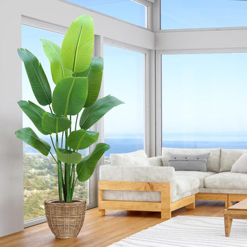 Bird of Paradise Plant Artificial 6ft,Faux Plants Indoor Tall with 12 Trunks - The Perfect Indoor Silk Floor Plant