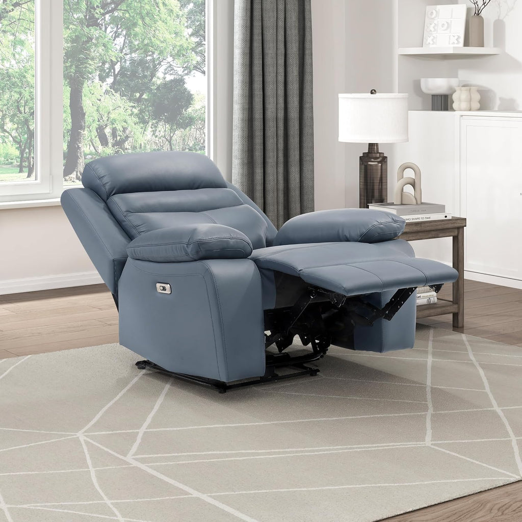 Recliner Chair Living Room Leather Match Reclining Sofa Chair, Home Theater Seating, Wall Hugger Recliner, Power