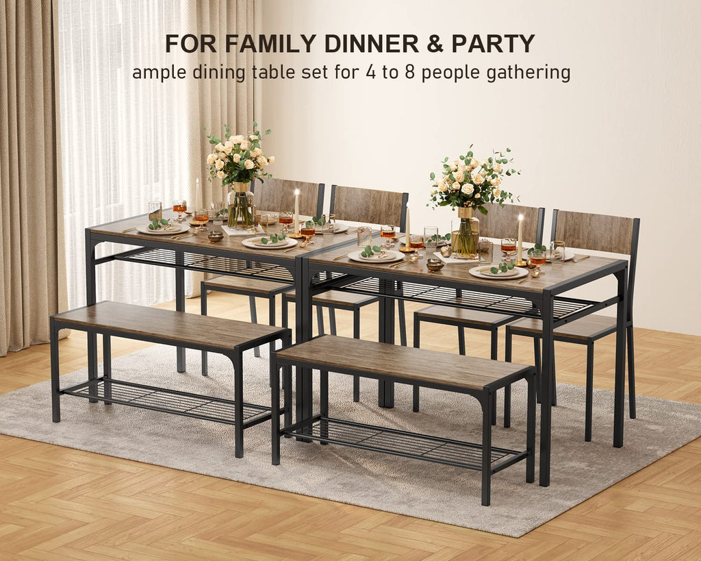 4-Piece Dining Table Set for 4, Kitchen Table