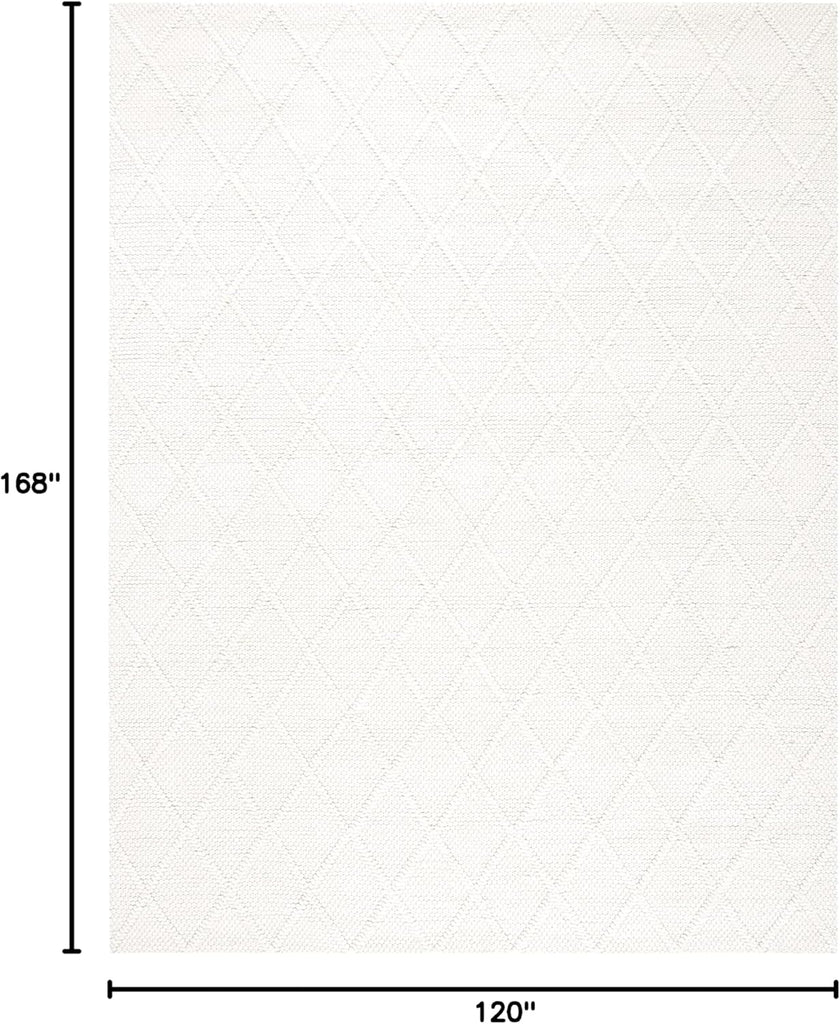 Natura Area Rug - 10' x 14', Ivory & Ivory, Handmade Wool & Viscose