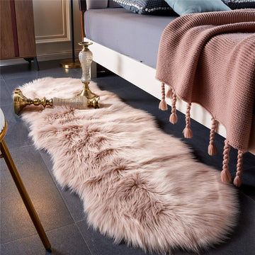 Ultra Soft Fluffy Shaggy Area Rug Faux Fur Rug Chair Cover Seat Pad Fuzzy Area Rug Floor Sofa Living Room (2 x 6 ft