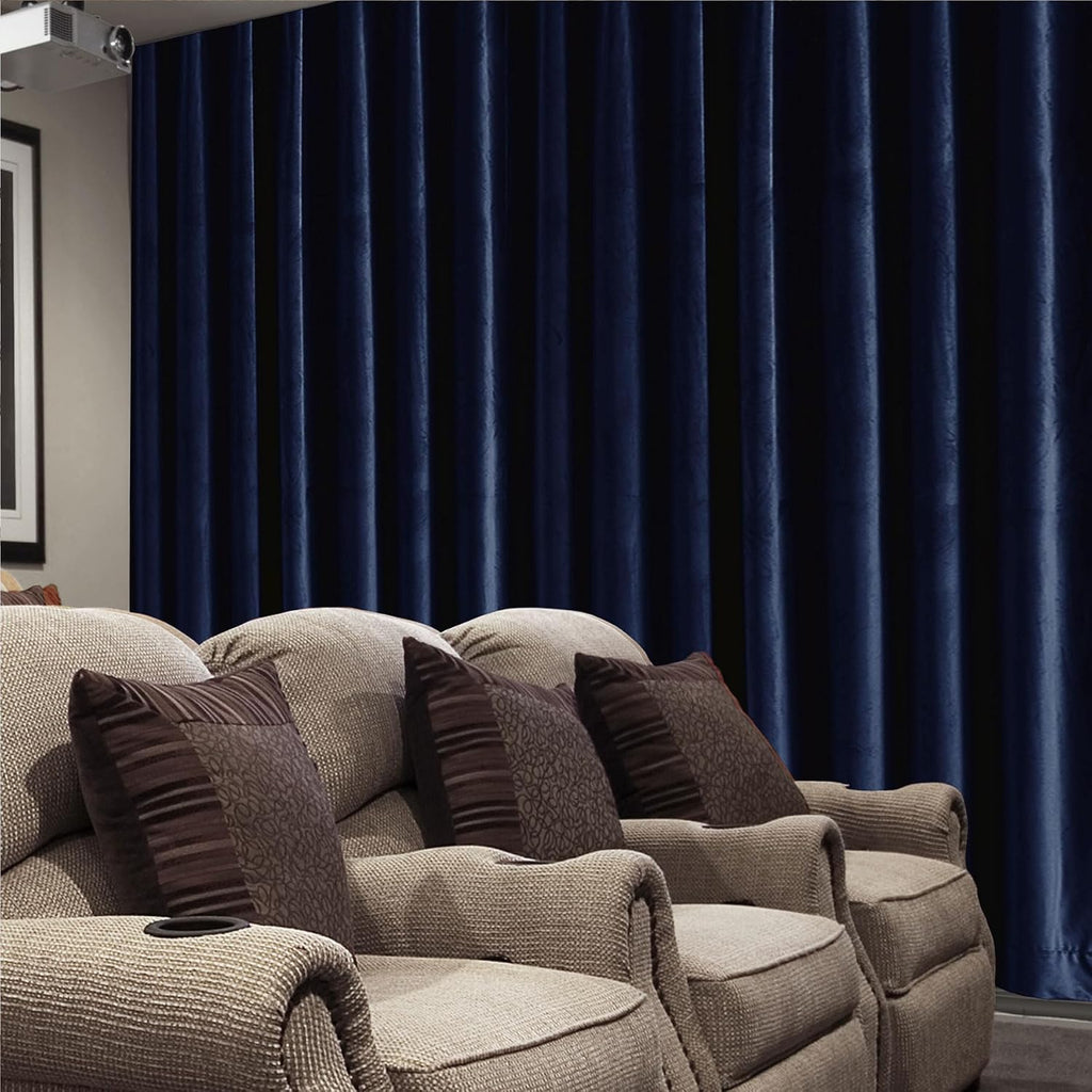 Soft Velvet Curtains Pinch Pleated Velvet Textured Drapes Panels for Bedroom Meetingroom Club Theater Living Room