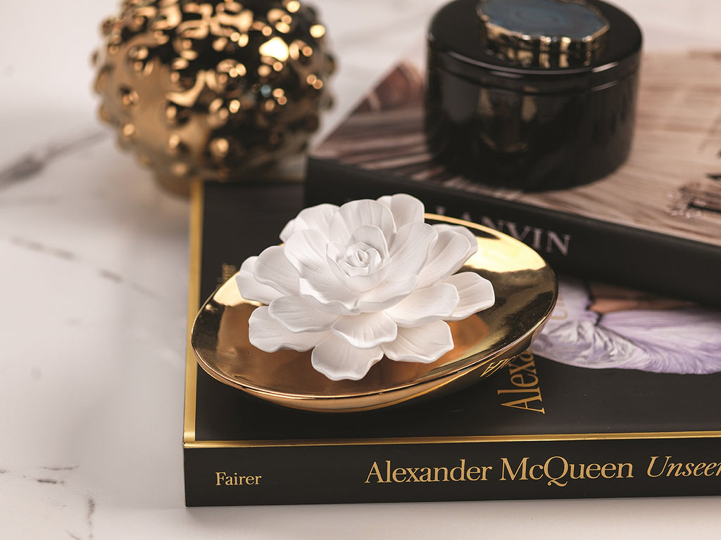 White Rose Dream Porcelain Flower Aroma Diffuser