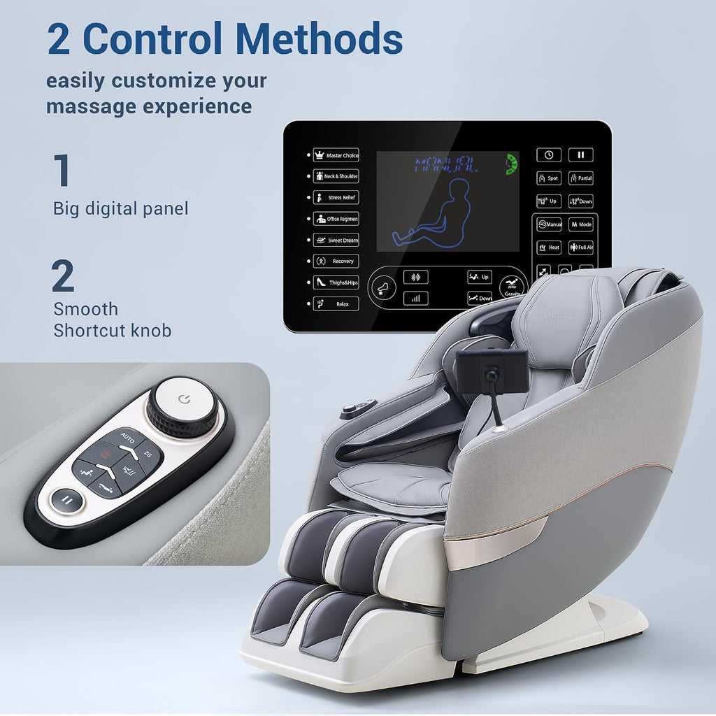 Massage Chair Full Body, 170° Flexible SL Track Shiatsu 3D Massage Chairs with Zero Gravity, Bluetooth Speaker