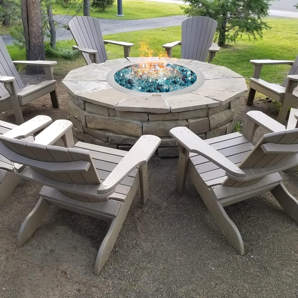 13-Inch Drop-in Fire Pit Burner Pan, Round Fire Pit Insert