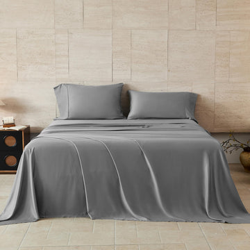 Split King Bamboo Rayon Sheets, Soft Cooling Sheets Stay in Place