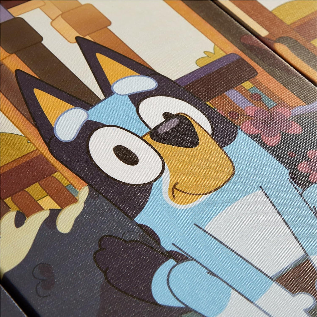 Bluey 5 Piece Wall Art Set,Kids Room Décor with Iconic Graphics, Ready to Hang Canvas Panels, Decorative Accent for