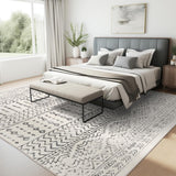 9x12 Area Rug, Super Soft Ultra-Thin Moroccan Washable Rug, Anti-Slip Backing Area Rugs 9x12 Living 