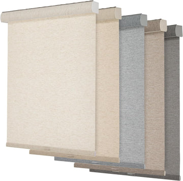 Light Filtering Roller Shades for Windows,Cordless,Linen Fabric,Roller Blinds,Thermal Insulated Fabric UV Protection