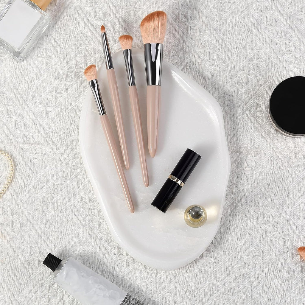 Marble Jewelry Tray Trinket Dish, Decorative Cloud Vanity Key Tray for Women, Perfume Ring Holder Dish for Ring