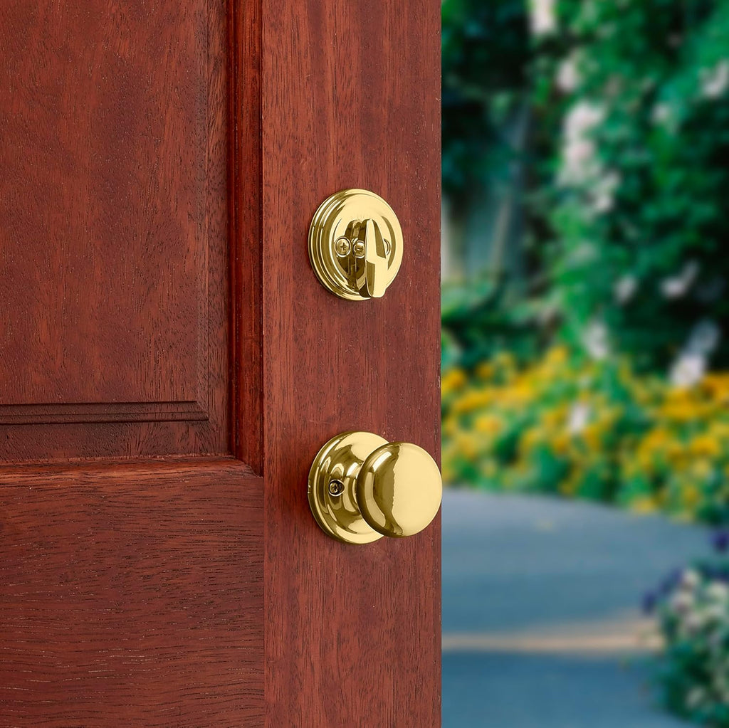 Chelsea Front Door Lock Handle and Deadbolt Set, Entry Handleset Exterior with Juno Interior Door Knob - Door Handleset
