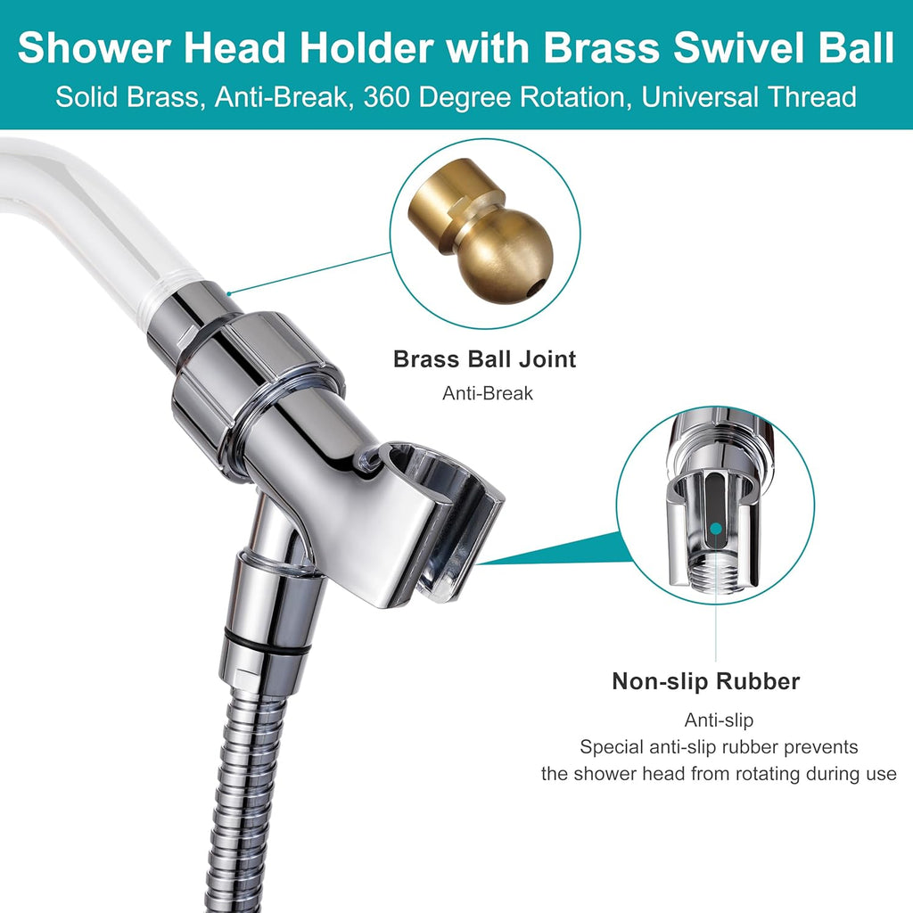 Handheld Shower Head with On Off Switch 8-Mode High Pressure Showerhead with 79 Inches Extra-long Stainless Steel Hose