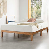 Naturalista Classic - 12 Inch Solid Wood Platform Bed with Wooden Slats, No Box Spring Needed, Easy Assembly, Full