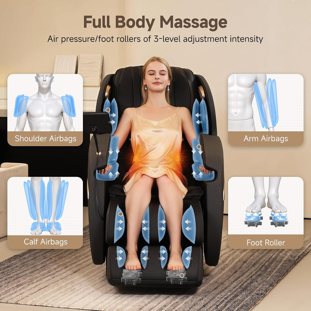 2026 Upgraded 2D SL-Track Massage Chair,Recliner Full Body Zero Gravity with 8 Auto Modes and Upgraded LCD