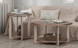 Round Wood Coffee Tables with Storage, Rustic Farmhouse Coffee Table with Distressed Wood Top, Large Circle Table