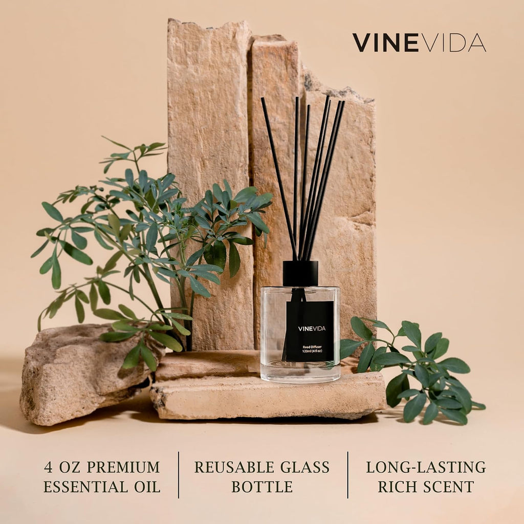Reed Diffuser | Long-Lasting Scent Sticks Set | Oil Stick Diffuser | Bathroom Scent - Room Fragrance No.