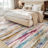 5x7 Area Rugs for Living Room, Colorful Modern Abstract Area Rug, Washable Kids Rugs for Playroom