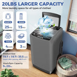 Portable Washing Machine, 20Lbs Capacity Portable Washer Machine, 2.8Cu.ft Washer and Dryer Combo with 10 Programs 8