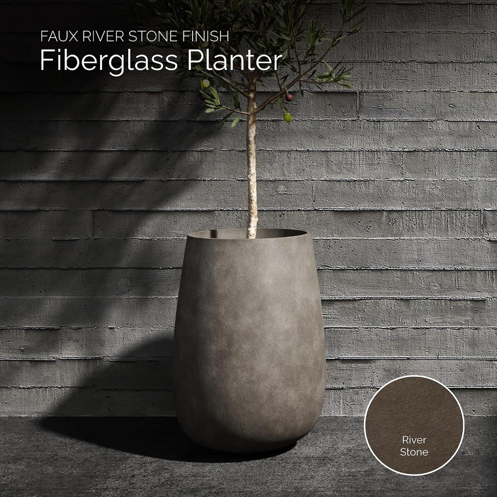 Mondo High Tall Indoor/Outdoor Planter, 22x30in River Stone