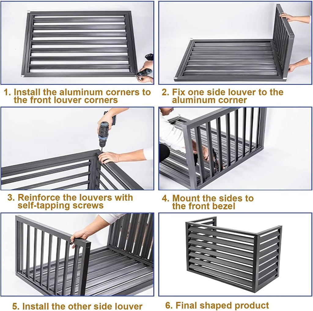 Air Conditioner Fence For Outside Units, Aluminum Air Conditioner Covers,fence To Hide Air Conditioner, Mini Split