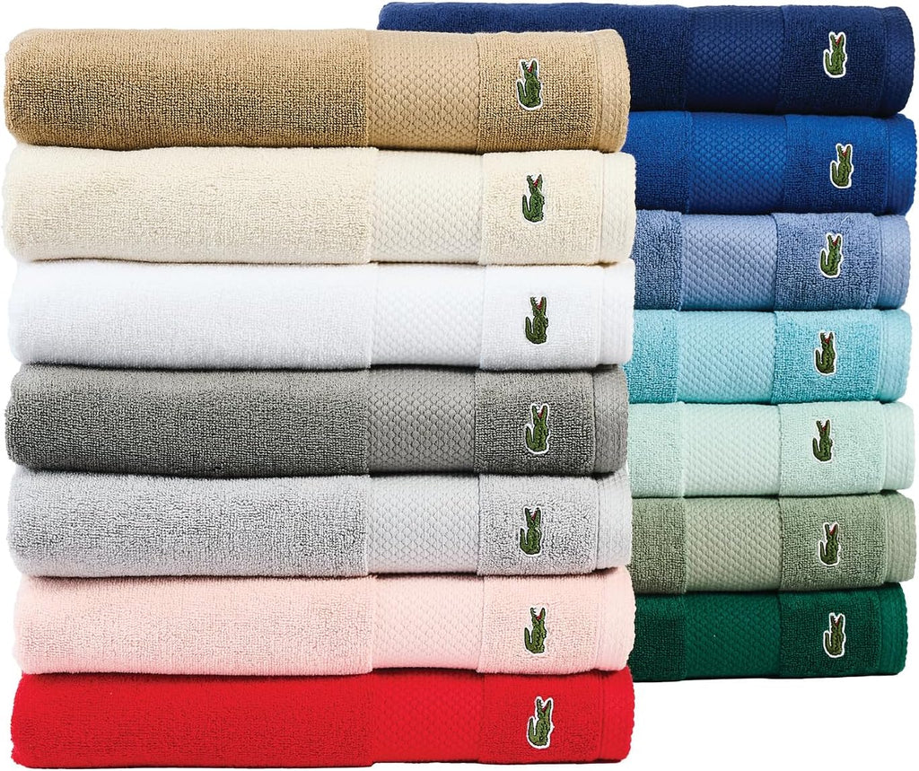 Heritage Supima Cotton 6-Piece Towel Set, 2 Bath Towels, 2 Hand Towels, 2 Washcloths, Chalk - Highly Absorbent &