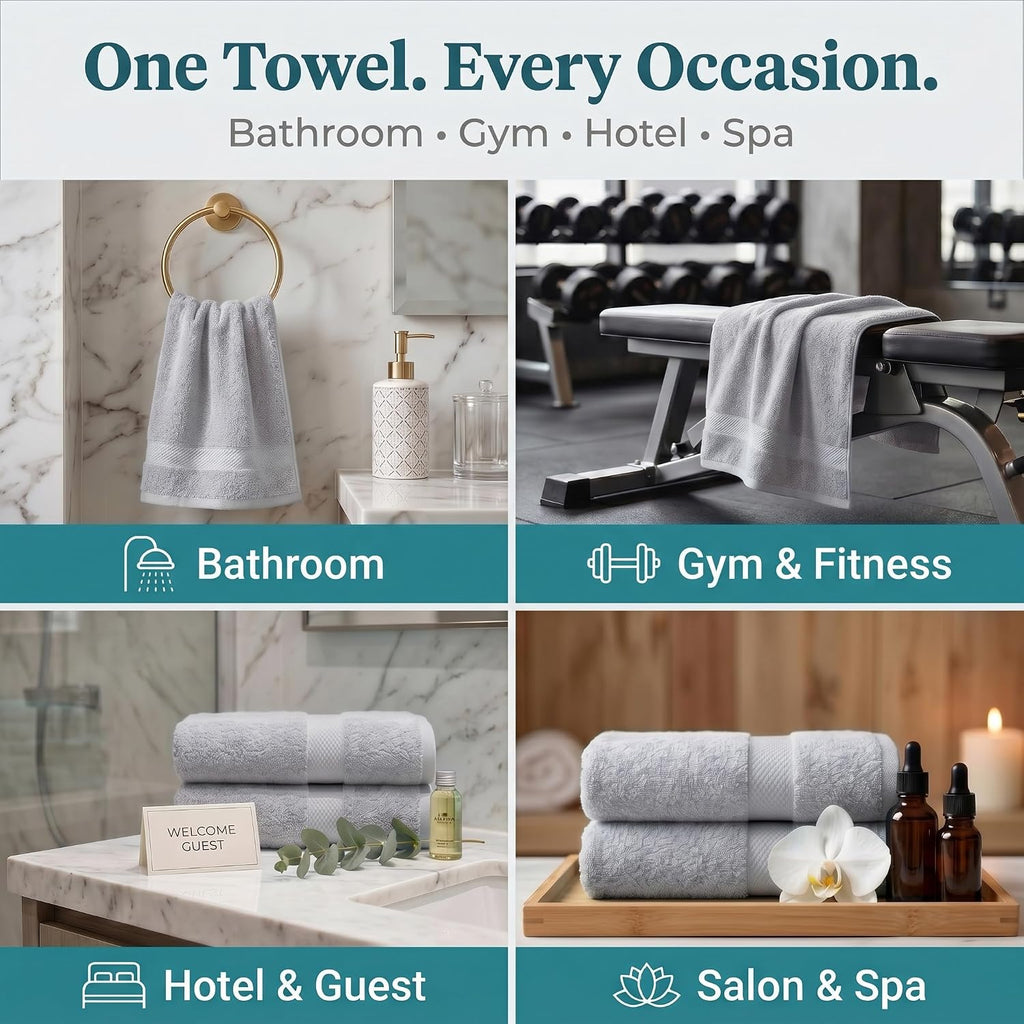 Bath Sheet Towels 2 Pack Oversized, (35 x 70 Inches) 100% Cotton Jumbo Bathroom Towels, Extra Large Soft Absorbent