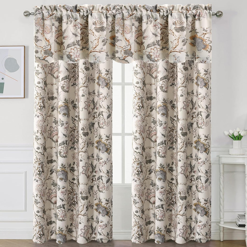 Blackout Curtain Valances for Kitchen Window/Living Room/Bathroom Privacy Added Rod Pocket Home Decoration Winow