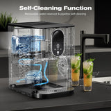 Countertop Nugget Ice Maker, 44lbs/24H Soft Chewable Pebble Ice Machine with Self-Cleaning and One-Click Operation