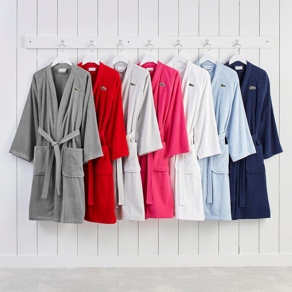 Classic Pique Bath Robe, 100% Soft Cotton Terry, Unisex Adult Bathrobe, Absorbent & Quick Drying, One Size Fits Most