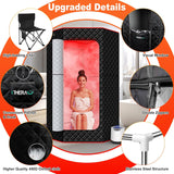 XL Infrared Sauna Box with True 660 & 850nm Red Light Therapy Lamp, Portable Red Light Sauna for Home